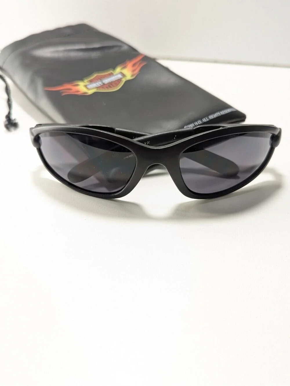 Harley Davidson Cruise Sunglasses Black Eyewear With Case Men's Fashion Sporty